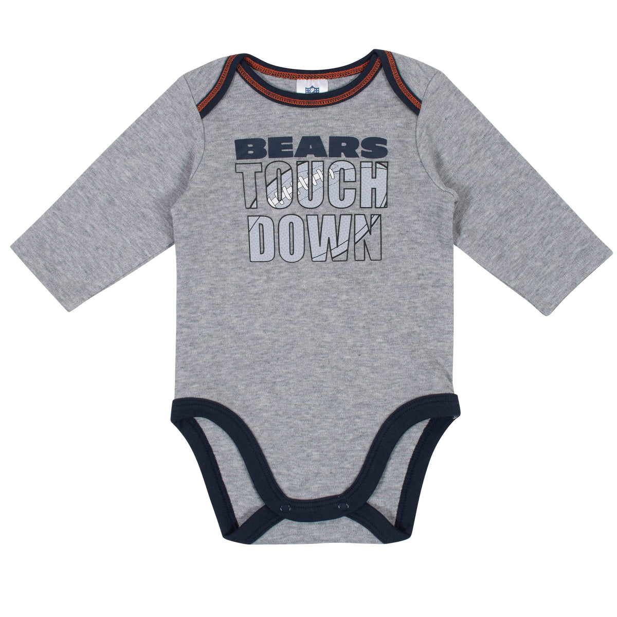 2-Pack Chicago Bears Long Sleeve Bodysuits, view 2