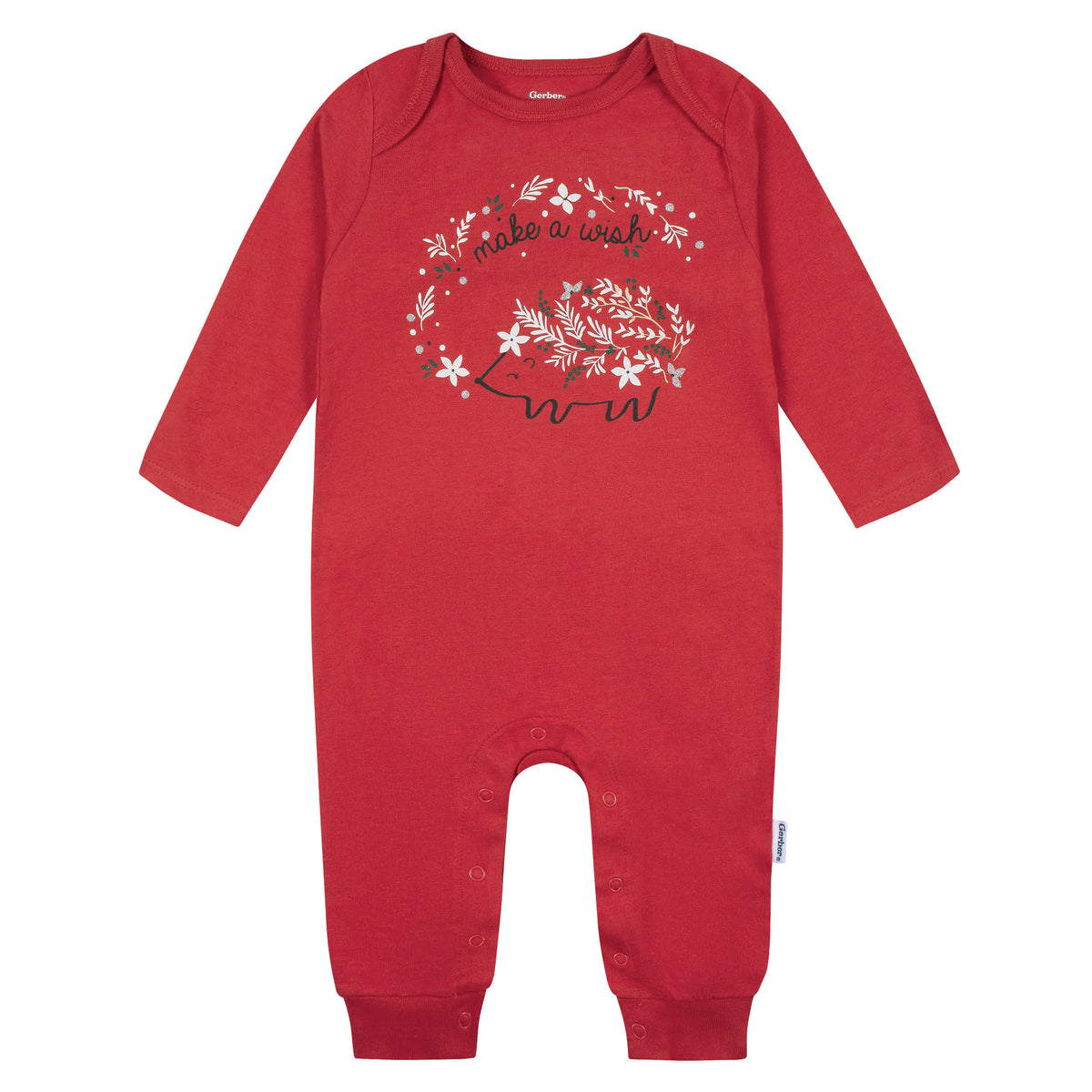 2-Pack Baby Girls Wish & Leaves Rompers, view 2