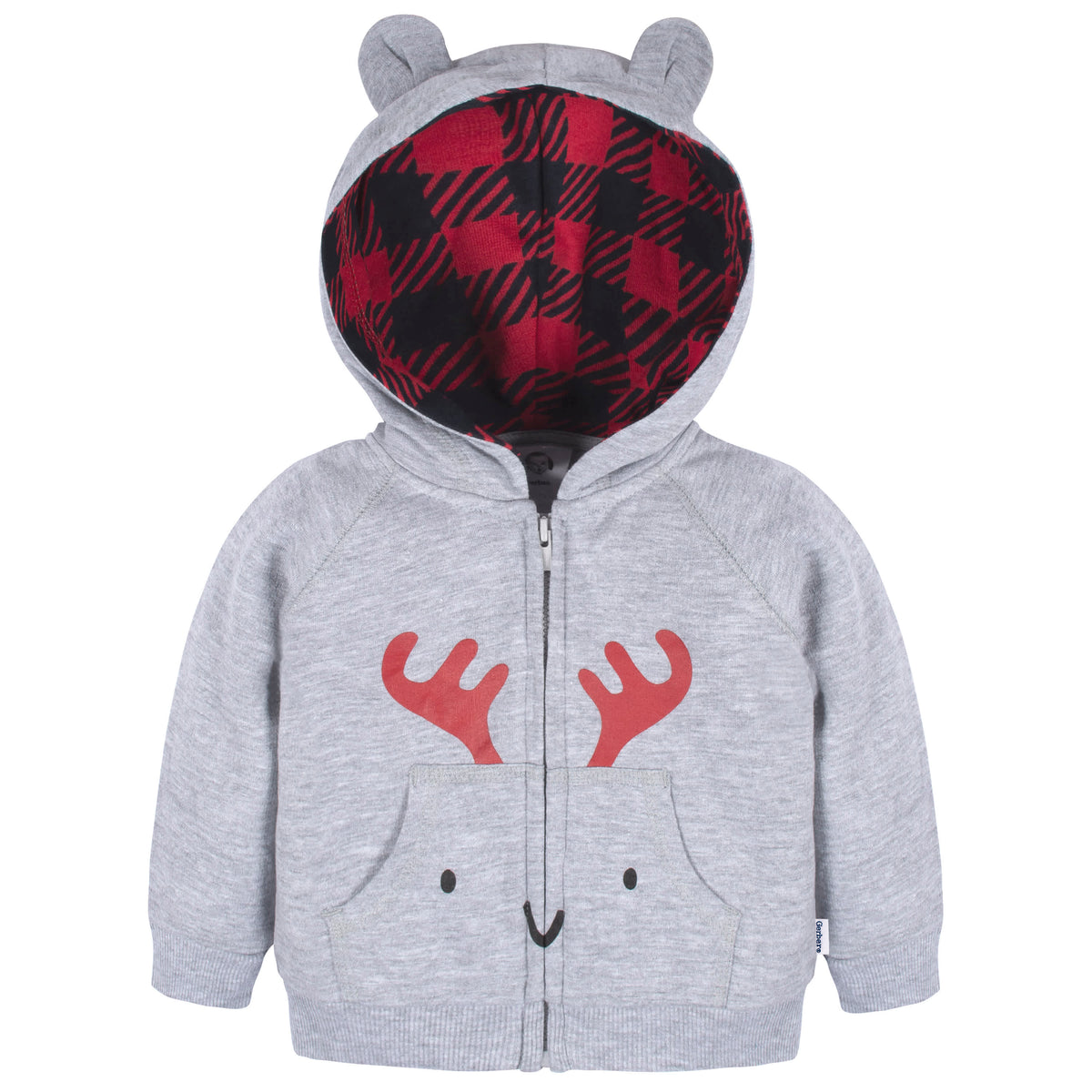 3-Piece Infant & Toddler Boys Moose Hoodie, T-Shirt & Active Pant Set, view 2