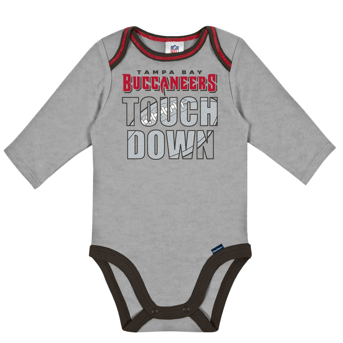 2-Pack Baby Boys Buccaneers Long Sleeve Bodysuits, view 3