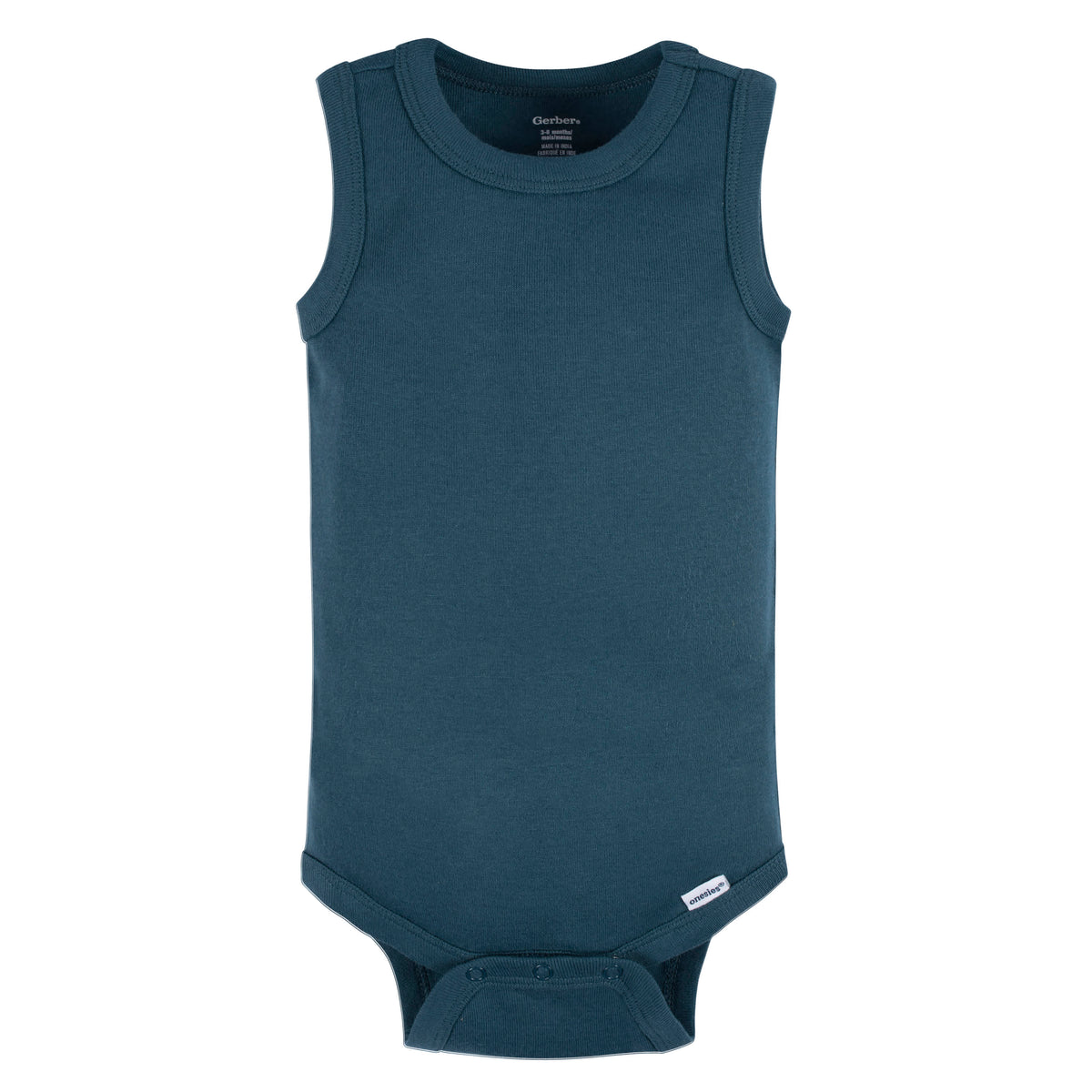 5-Pack Baby Boys Blue Stripe Sleeveless Onesies Bodysuits, view 4