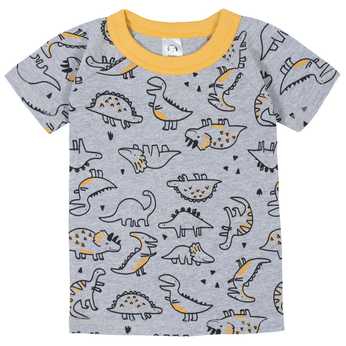 4-Piece Boys Dino Snug Fit Cotton Pajamas, view 2