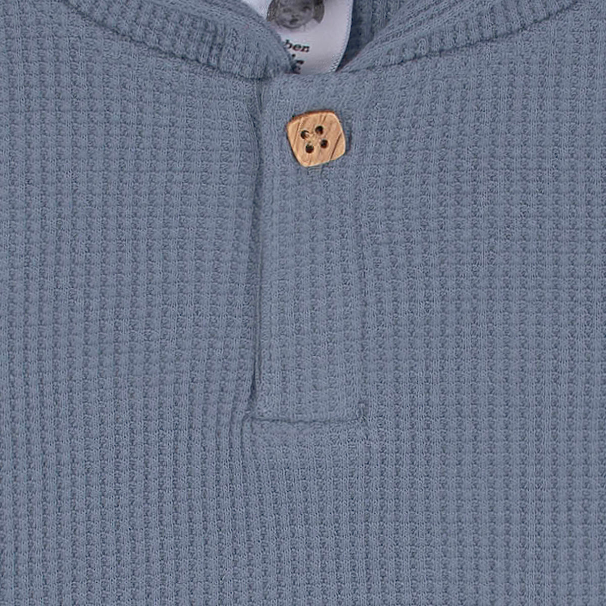 2-Piece Infant & Toddler Boys Dusty Blue Waffle Hoodie & Jogger Set, view 4