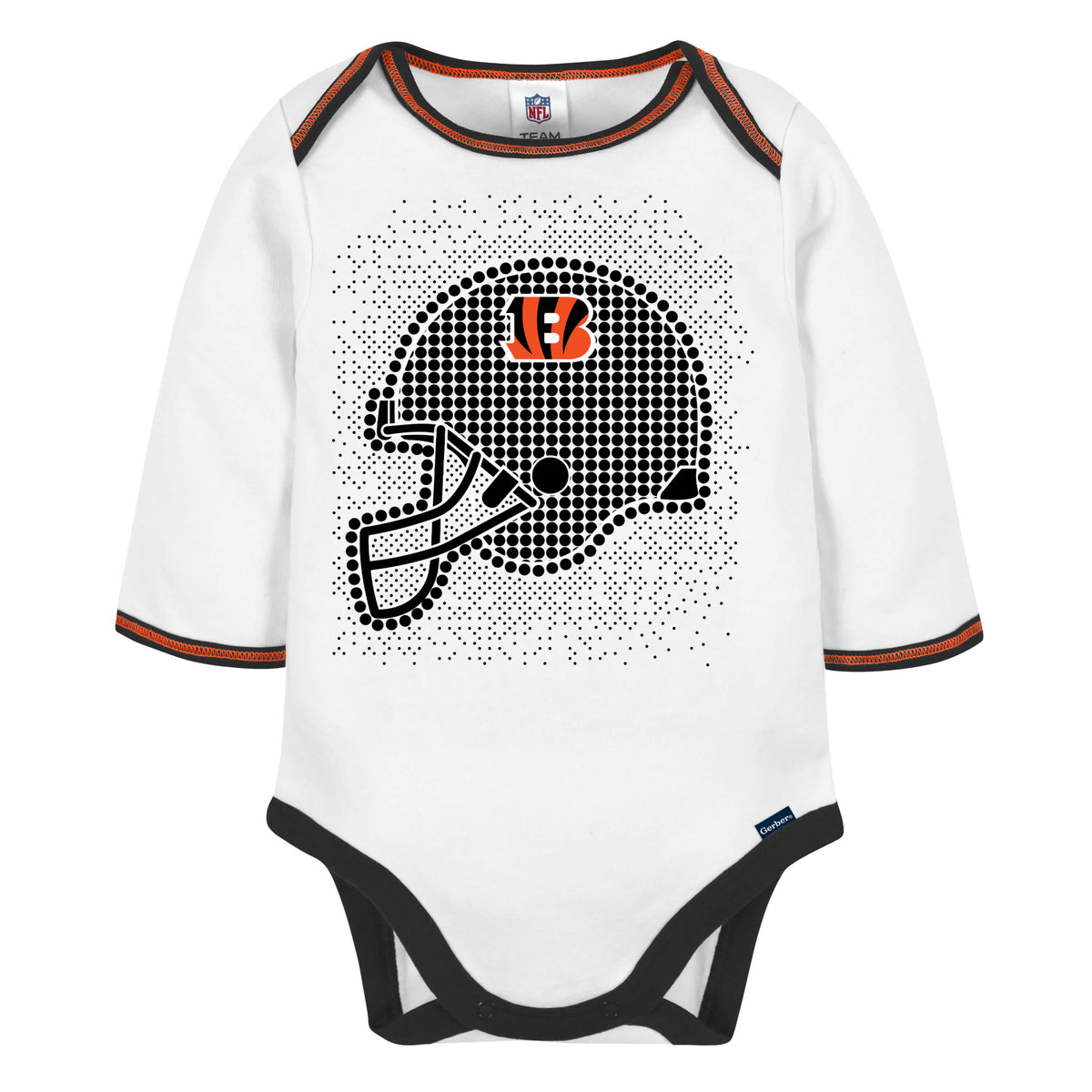 3-Piece Baby Boys Bengals Bodysuit, Footed Pant, & Cap Set, view 3
