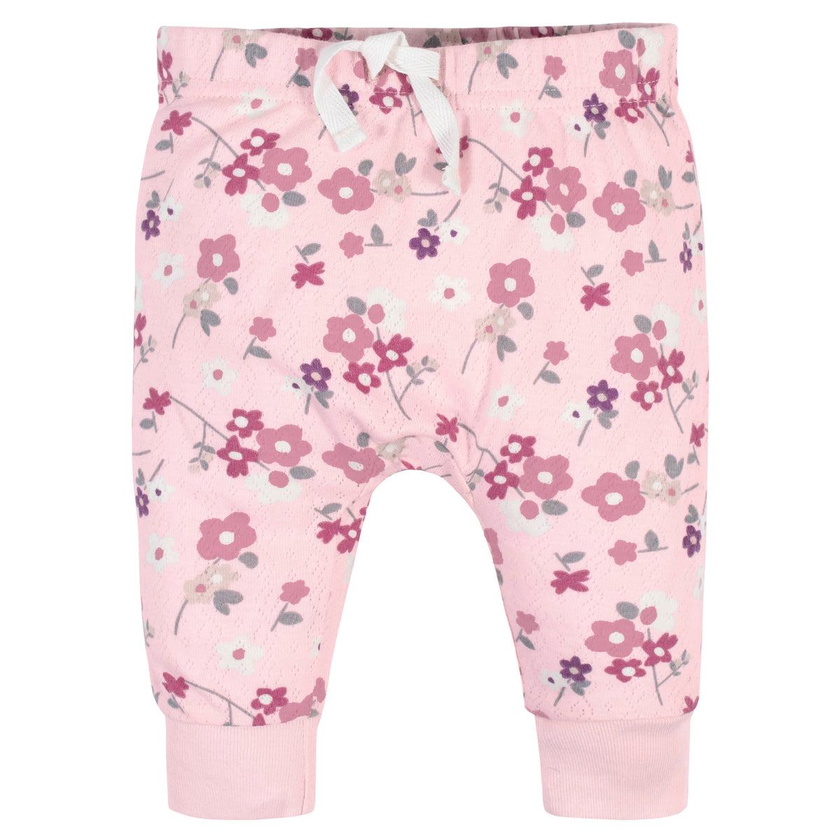 2-Pack Organic Baby Girls Wild Flower Pants, view 2