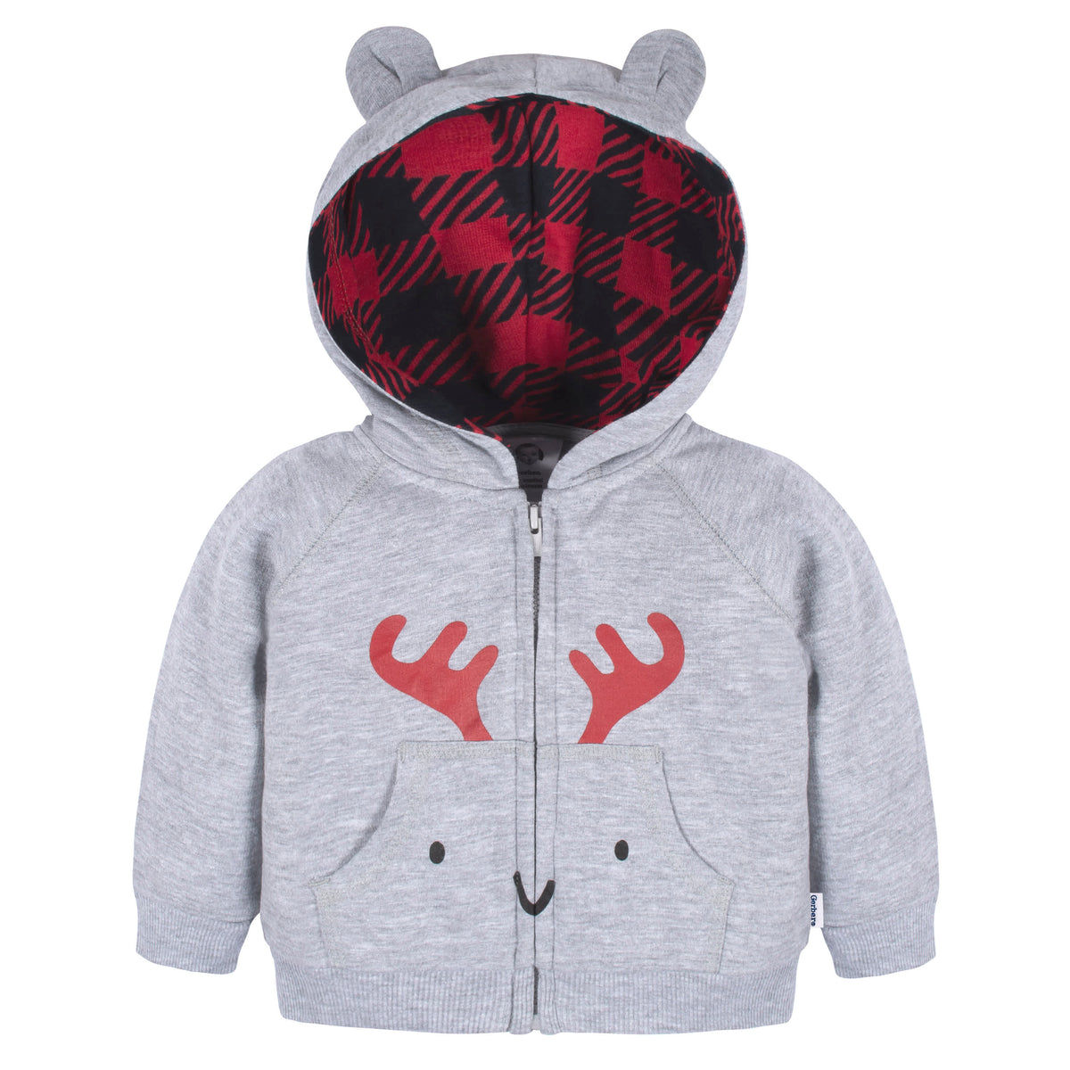 3-Piece Baby Boys Moose Hoodie, T-Shirt & Active Pant Set, view 2