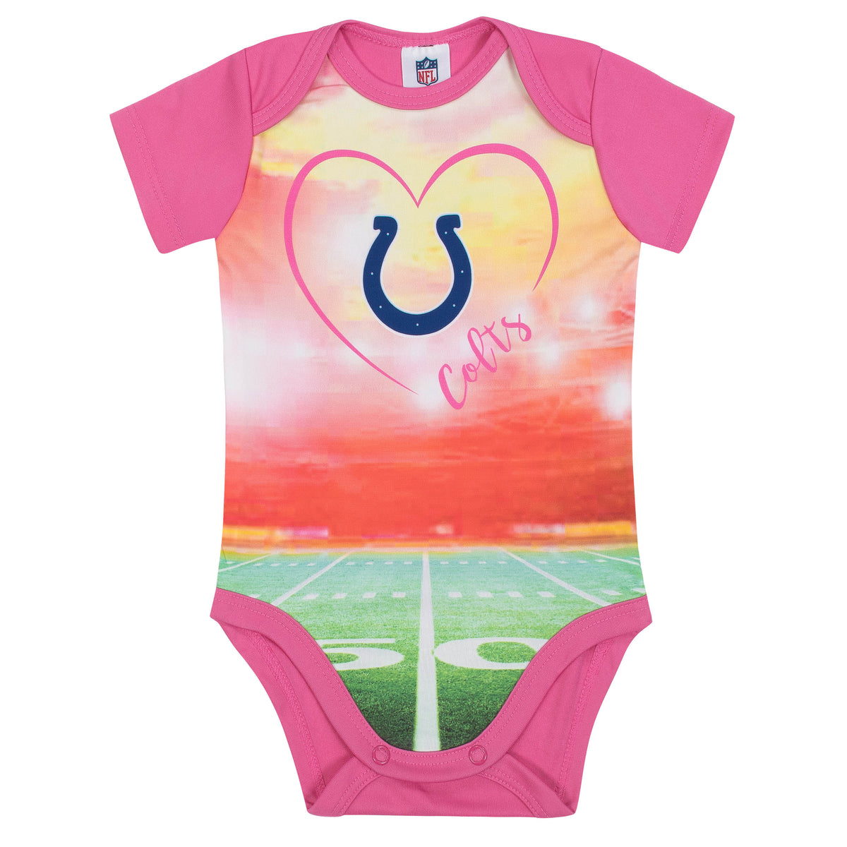 Indianapolis Colts Baby Girls Short Sleeve Bodysuit