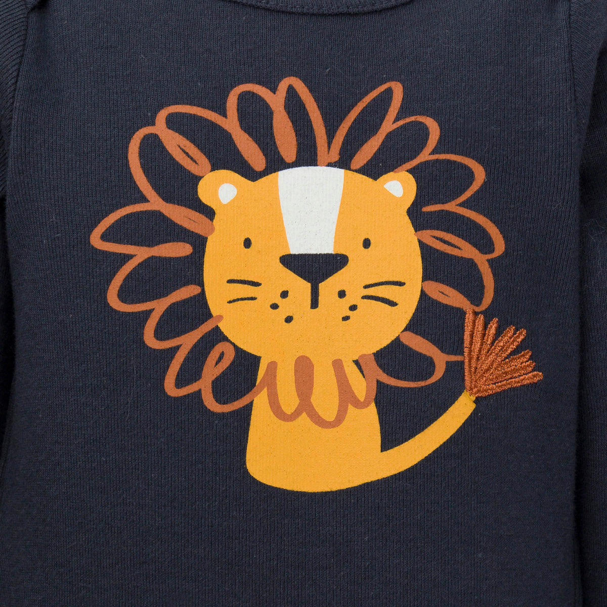3-Piece Baby Boys Lion Onesies Bodysuit, Pant, & Cap Set, view 2