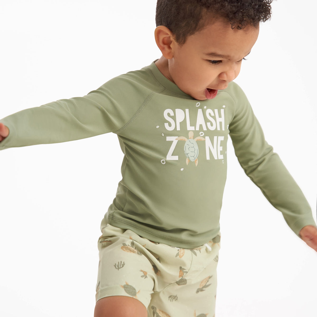 2-Piece Baby & Toddler Boys Turtles Rashguard Set, view 3