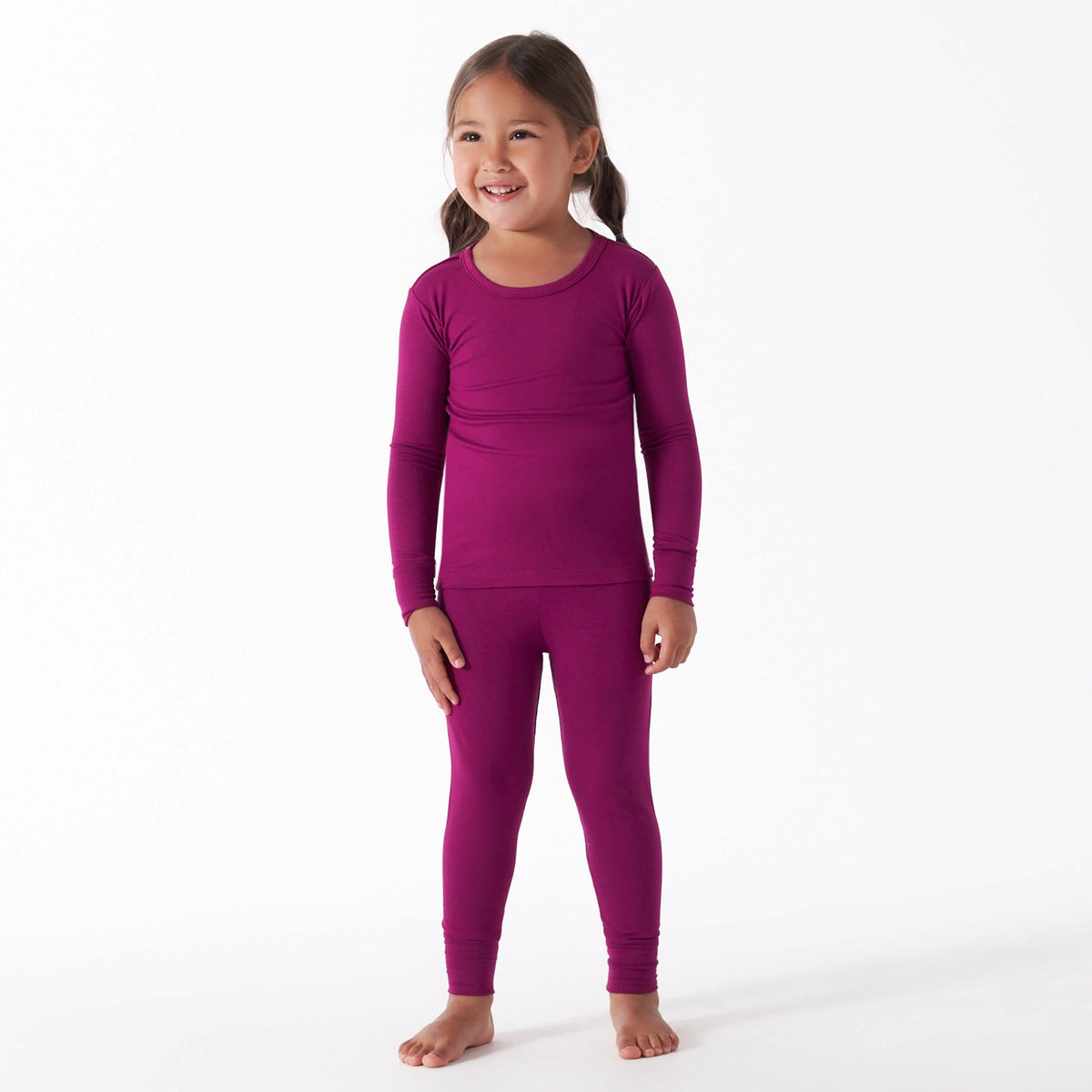 2-Piece Infant & Toddler Raspberry Buttery Soft Viscose Made from Eucalyptus Snug Fit Pajamas, view 1