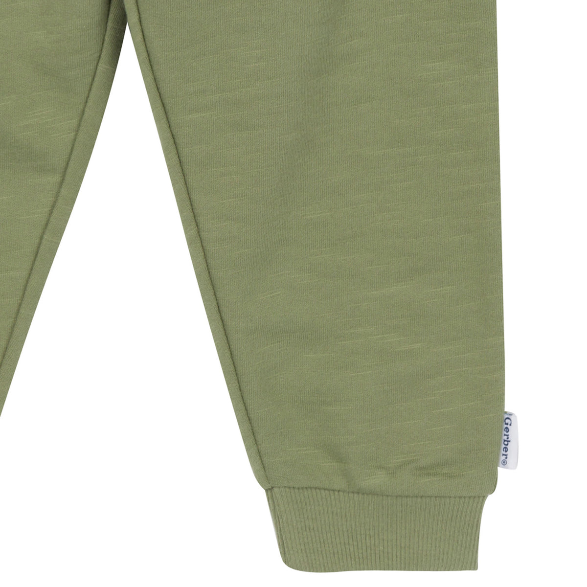 2-Piece Toddler Boys Olive Top & Joggers, view 8