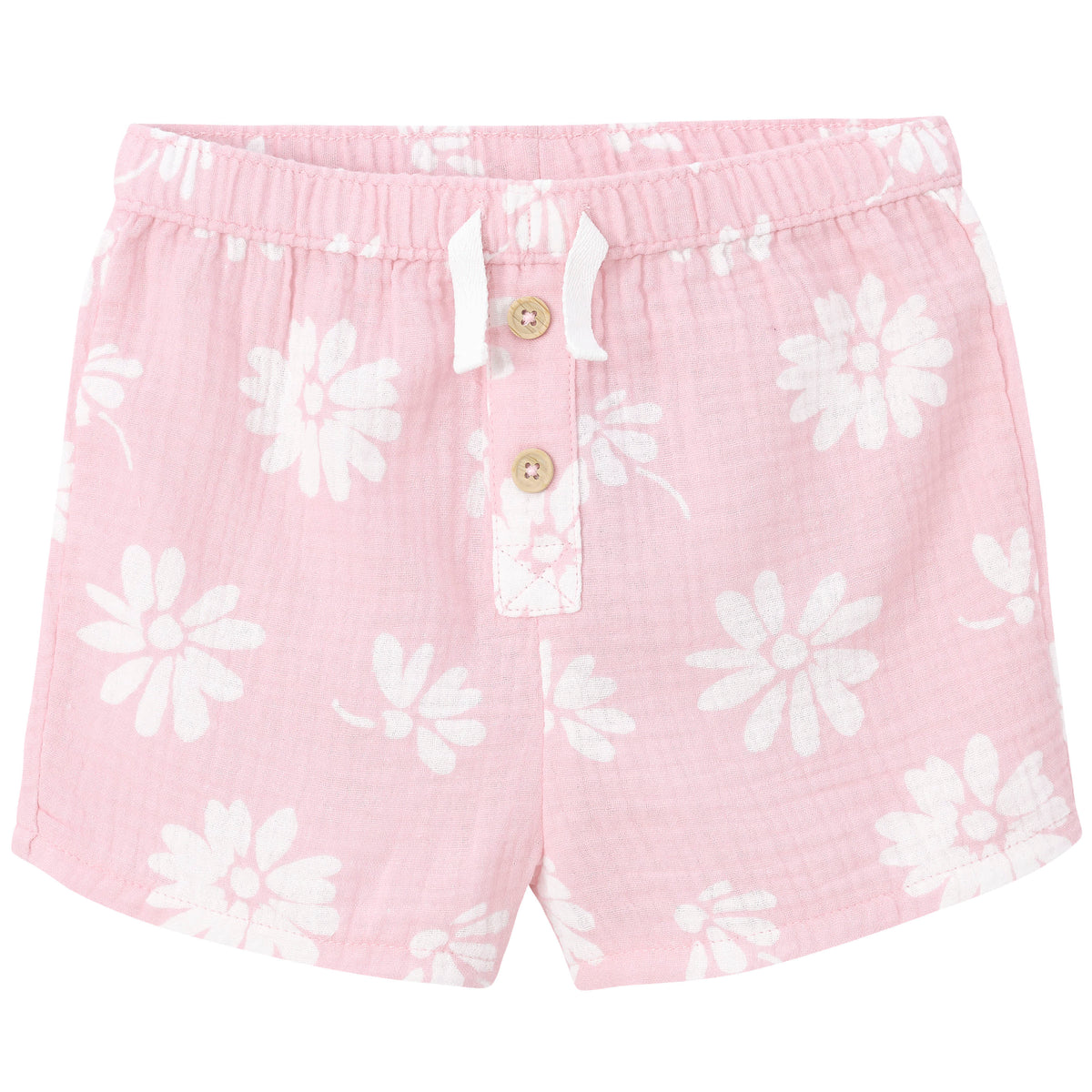 Infant & Toddler Pink Floral Gauze Shorts
