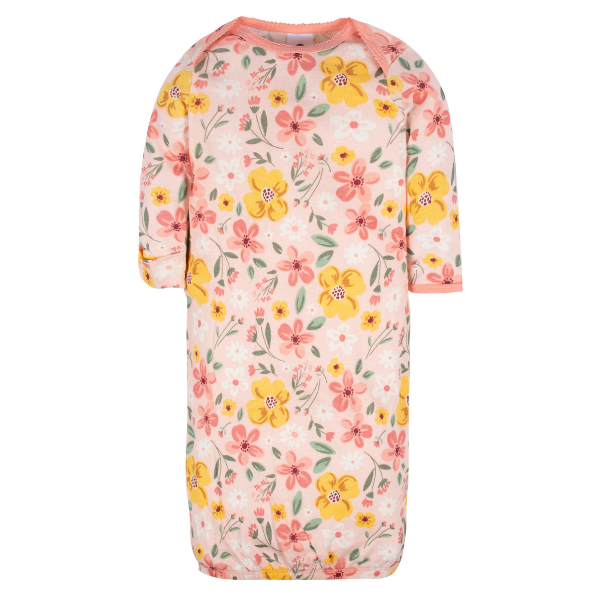 4-Pack Baby Girls Golden Floral Gowns, view 6