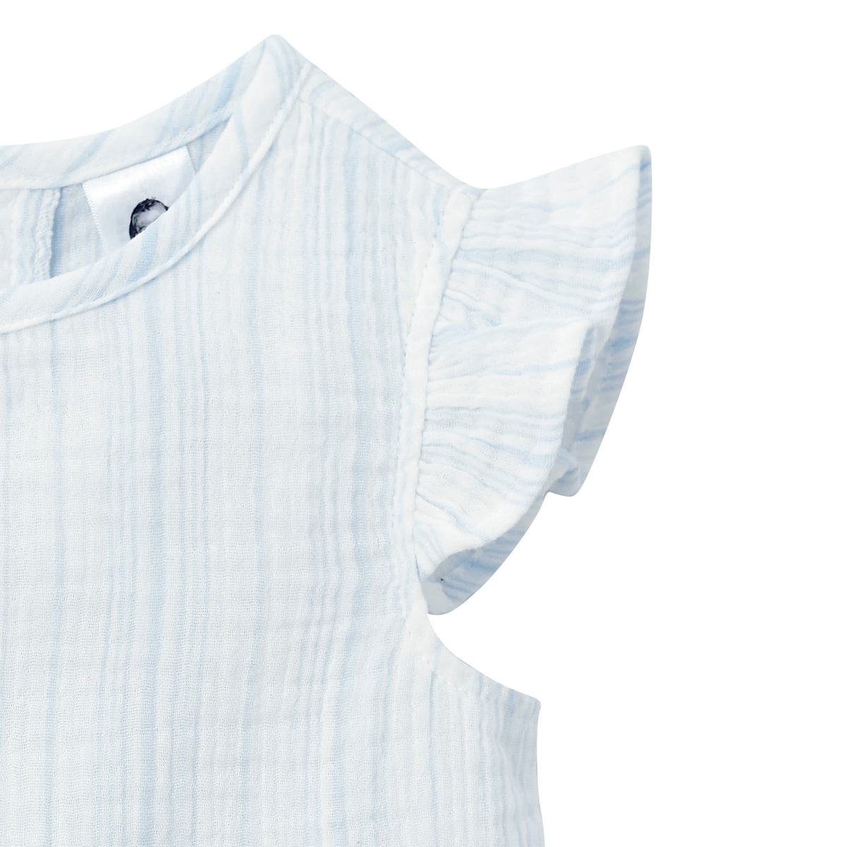 Infant & Toddler Girls Stripes Gauze Flutter Sleeve Top, view 3