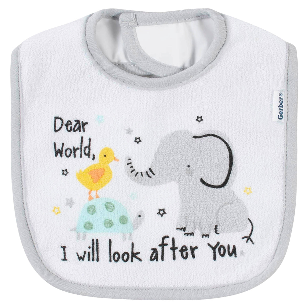 3-Pack Baby Neutral Baby Animals Bibs, view 2