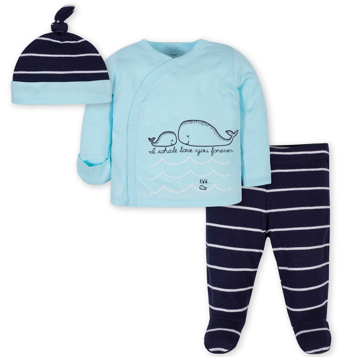 3-Piece Baby Boys Whale Take Me Home Set