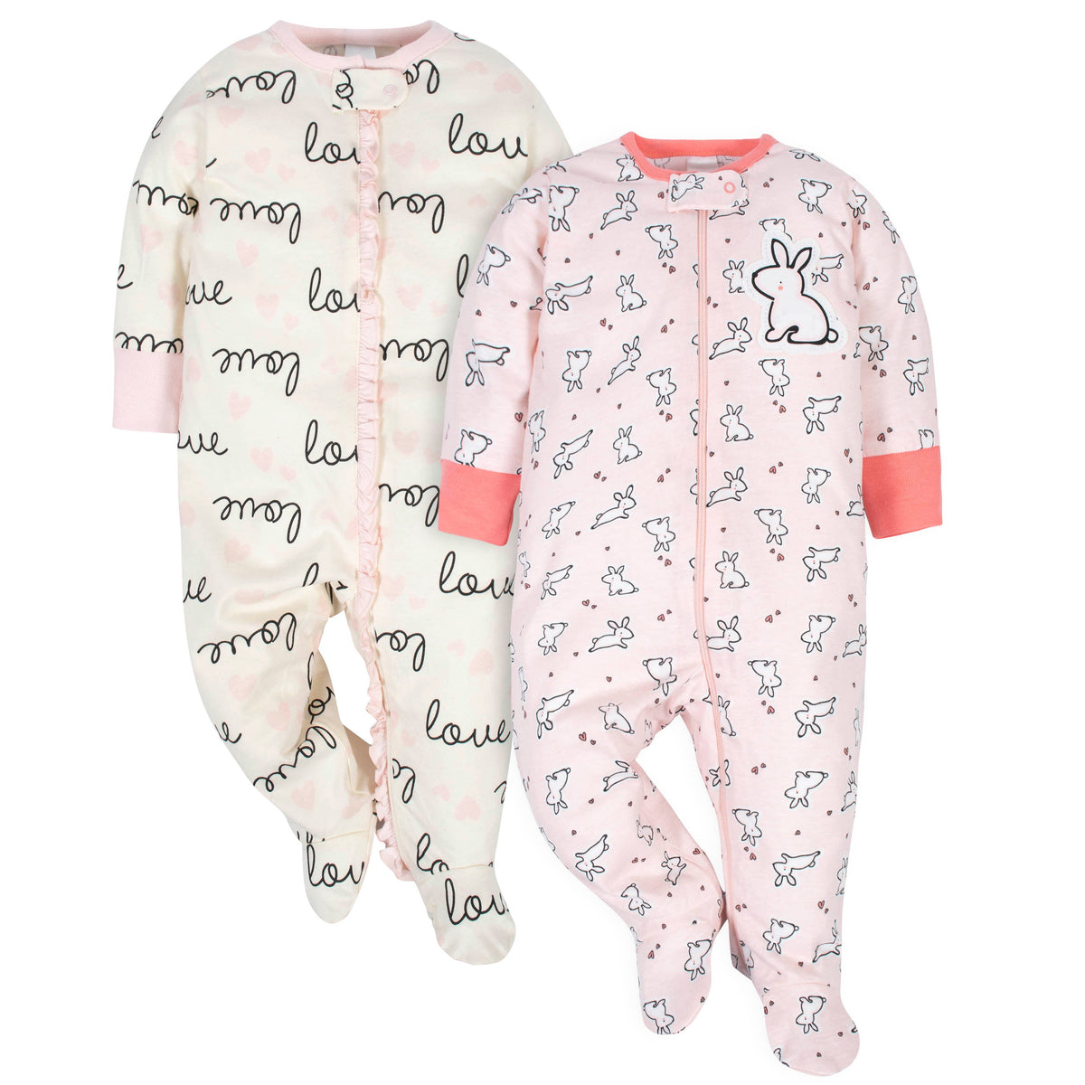 2-Pack Baby Girls Love and Bunny Sleep 'N Plays