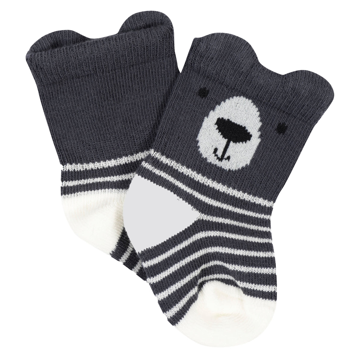 6-Pack Baby Boys Bear Wiggle Proof Socks, view 7