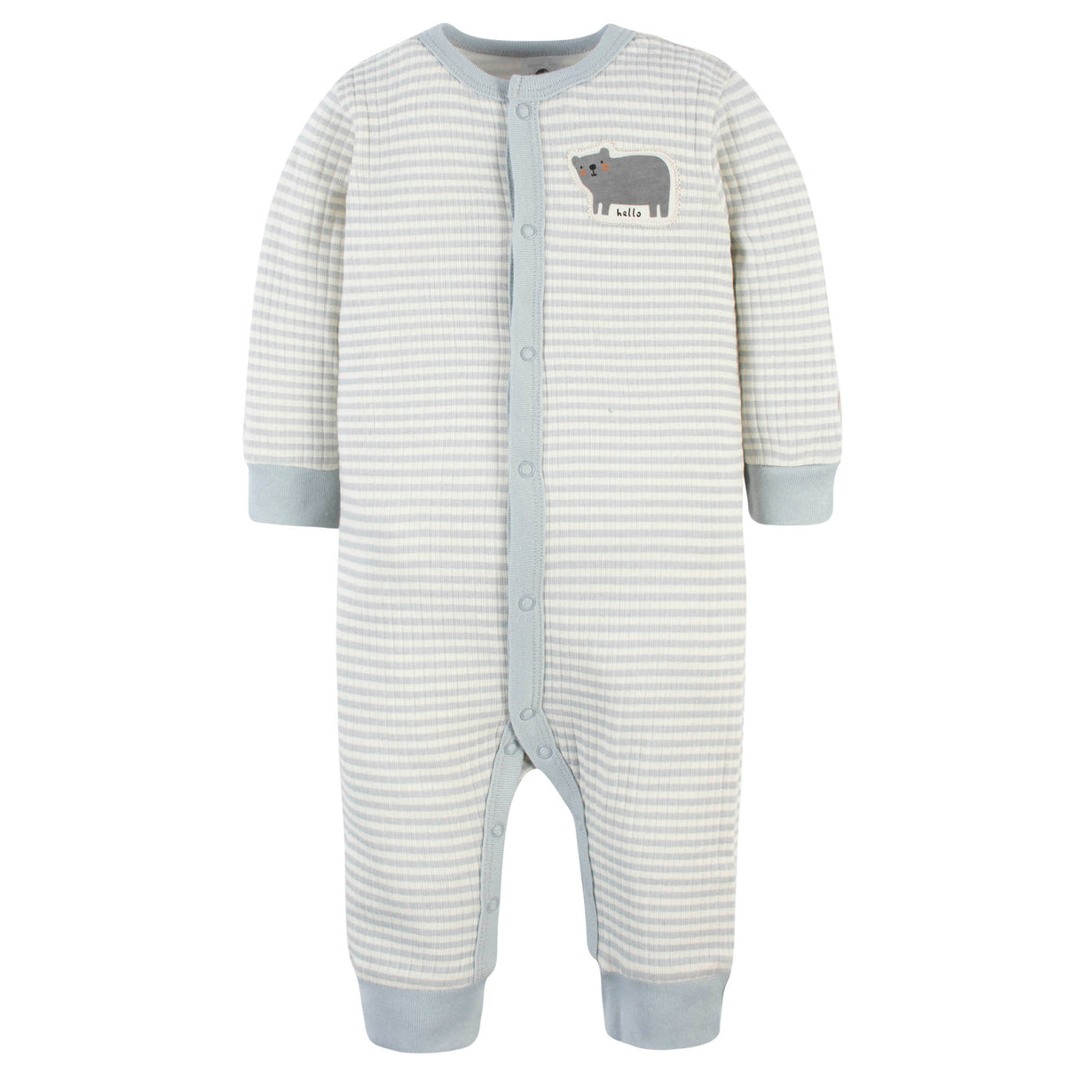 2-Piece Baby Boys Bear Coverall & Hat Set, view 3