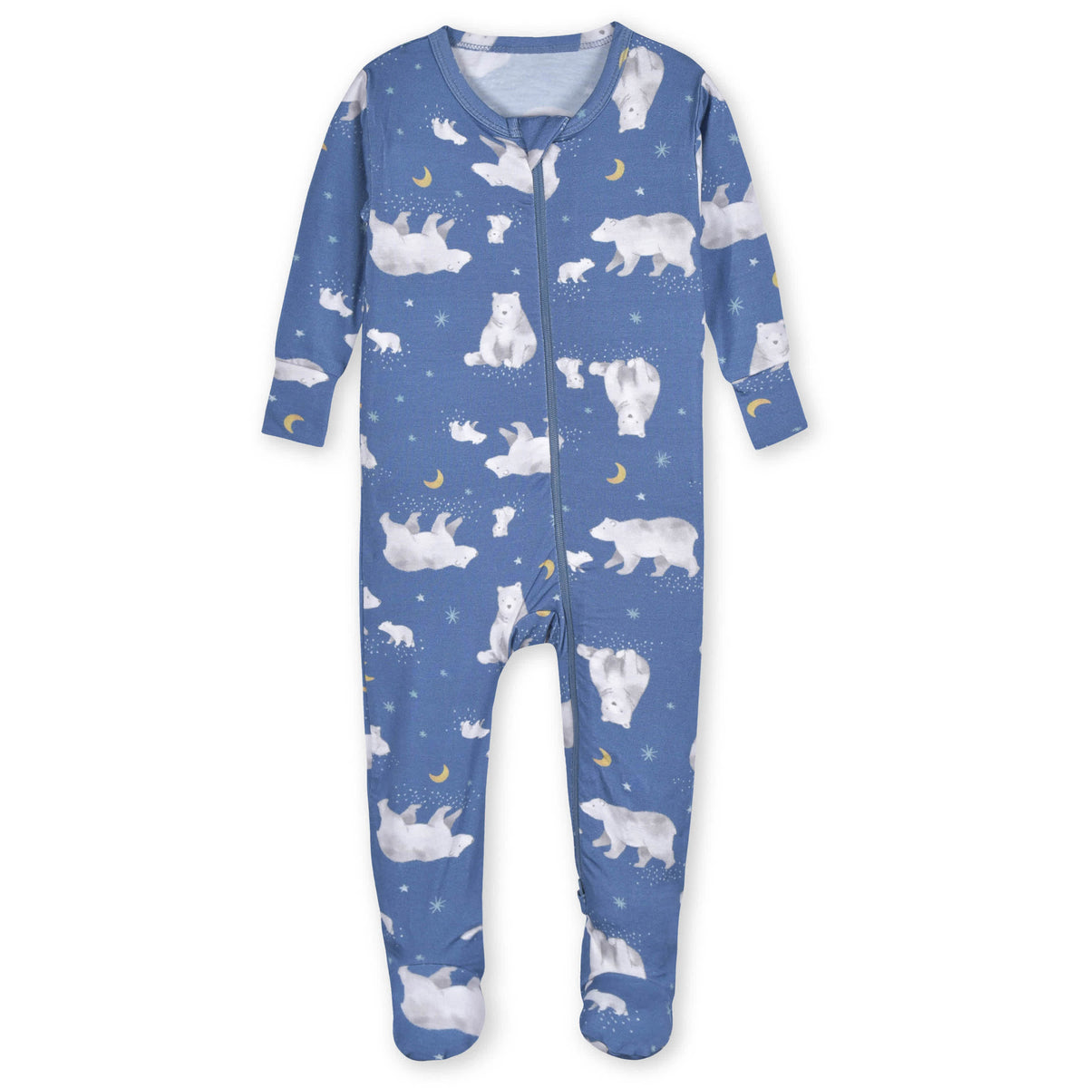 Baby & Toddler Polar Night Buttery Soft Viscose Made from Eucalyptus Snug Fit Footed Pajamas, view 2