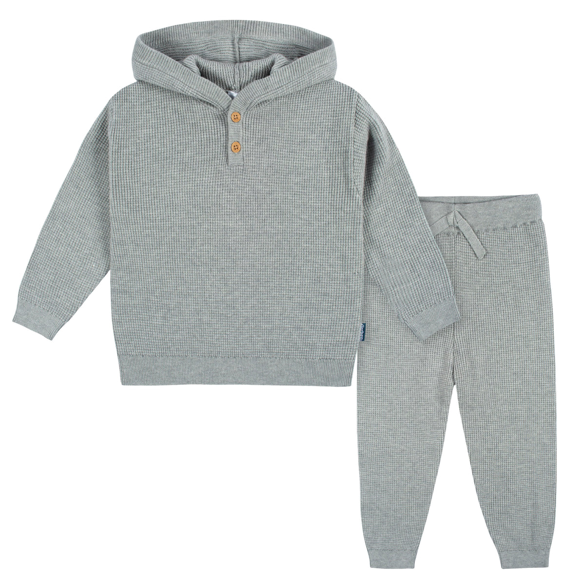 2-Piece Infant and Toddler Boys Grey Heather Sweater Knit Set