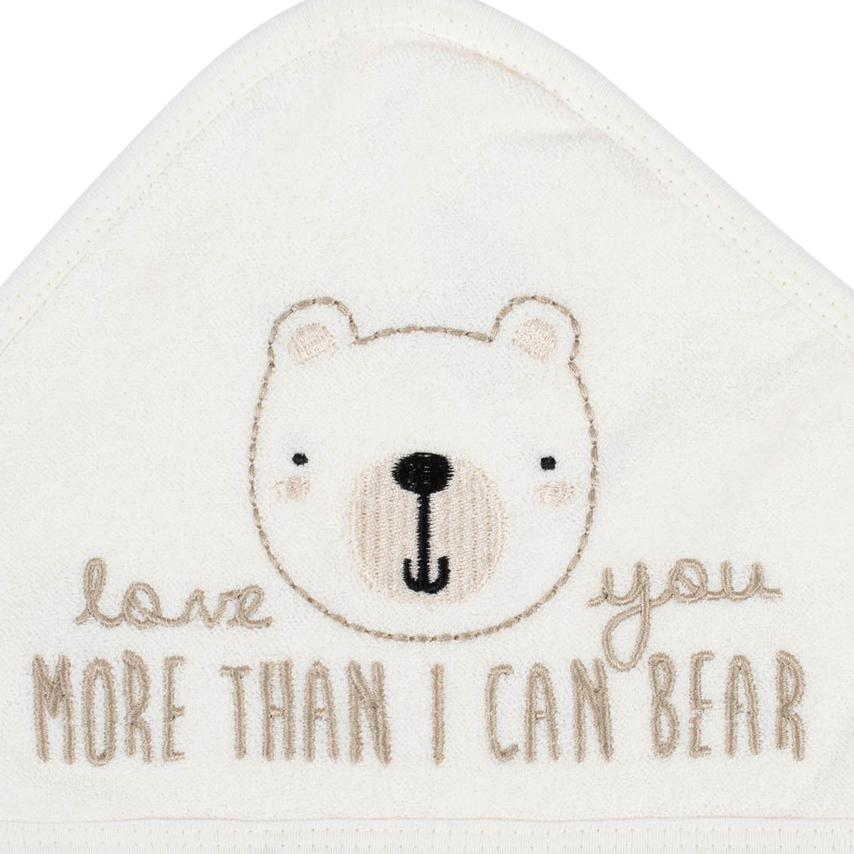 2-Pack Organic Baby Boys Bear Terry Hooded Towels, view 2