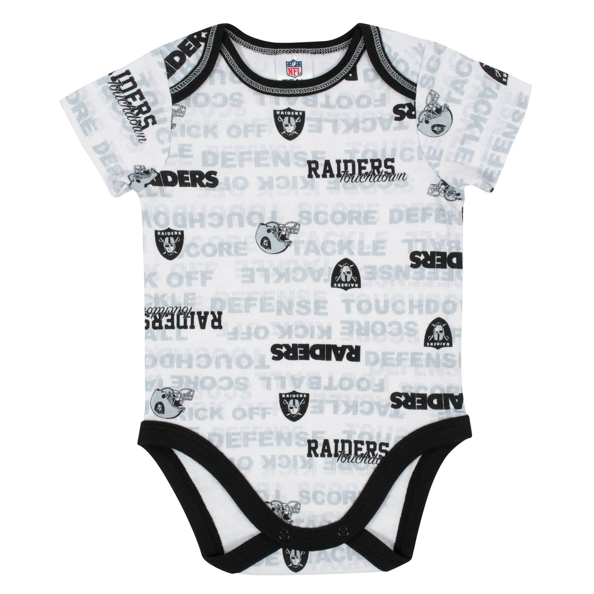 Baby Boys 3-Piece Oakland Raiders Bodysuit, Cap, and Bib Set, view 2