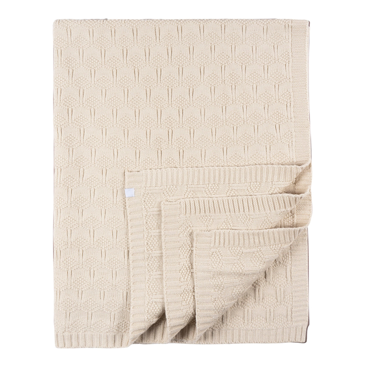Baby Neutral Tan Sweater Knit Blanket