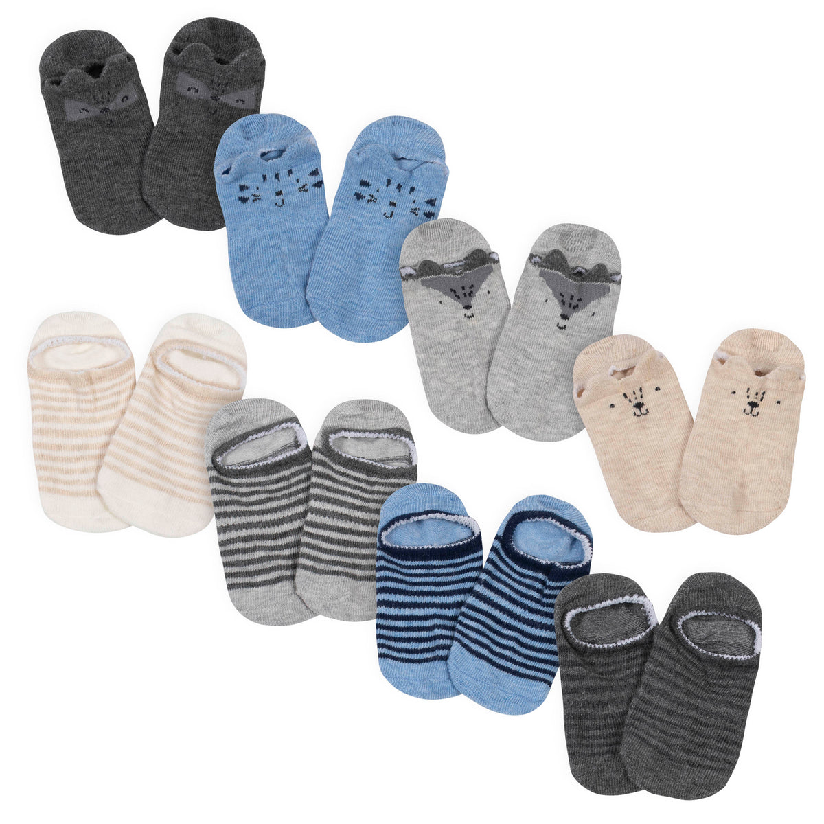 8-Pack Toddler Boys Oatmeal Heather Jersey Socks