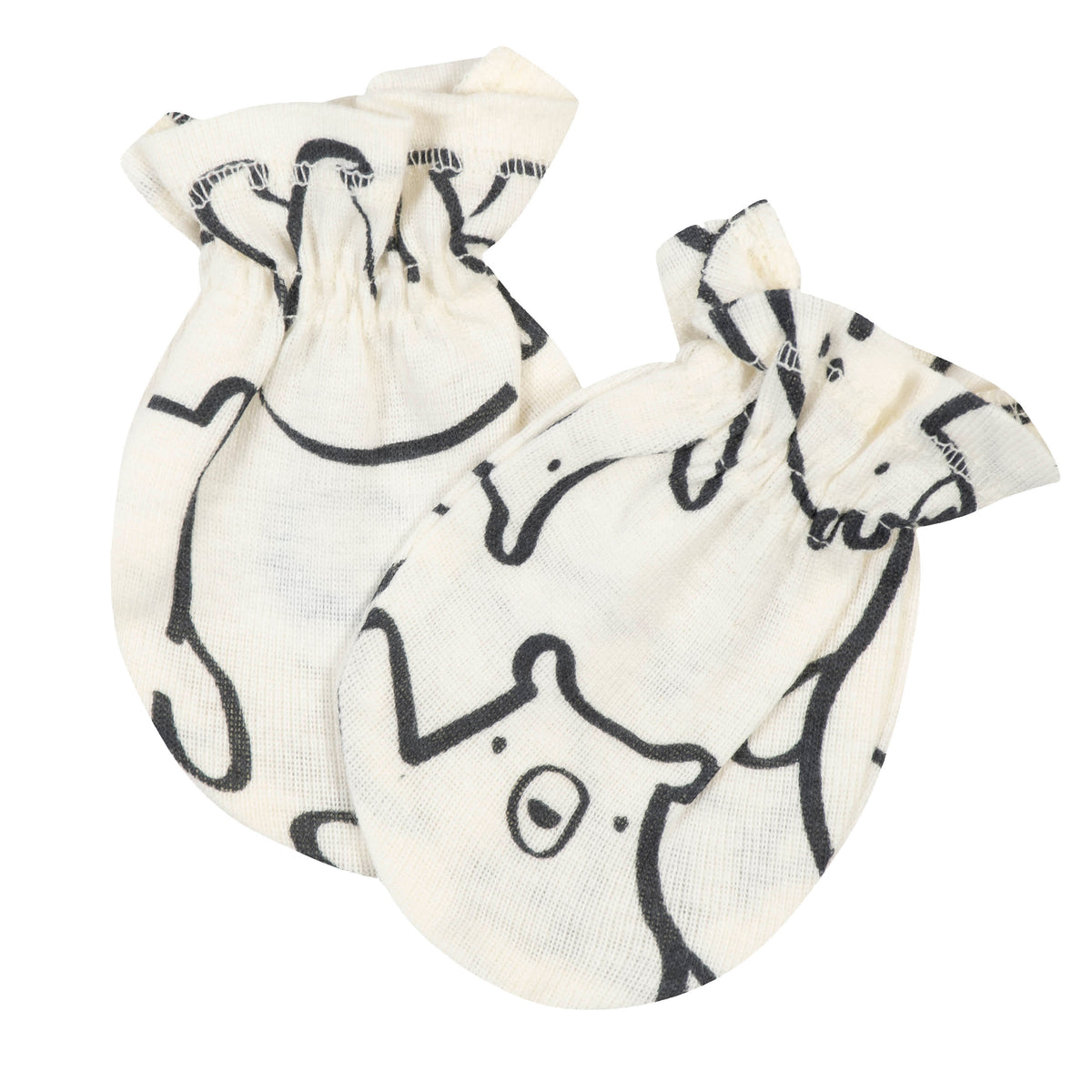 3-Pack Baby Boys Bear No Scratch Mittens, view 4