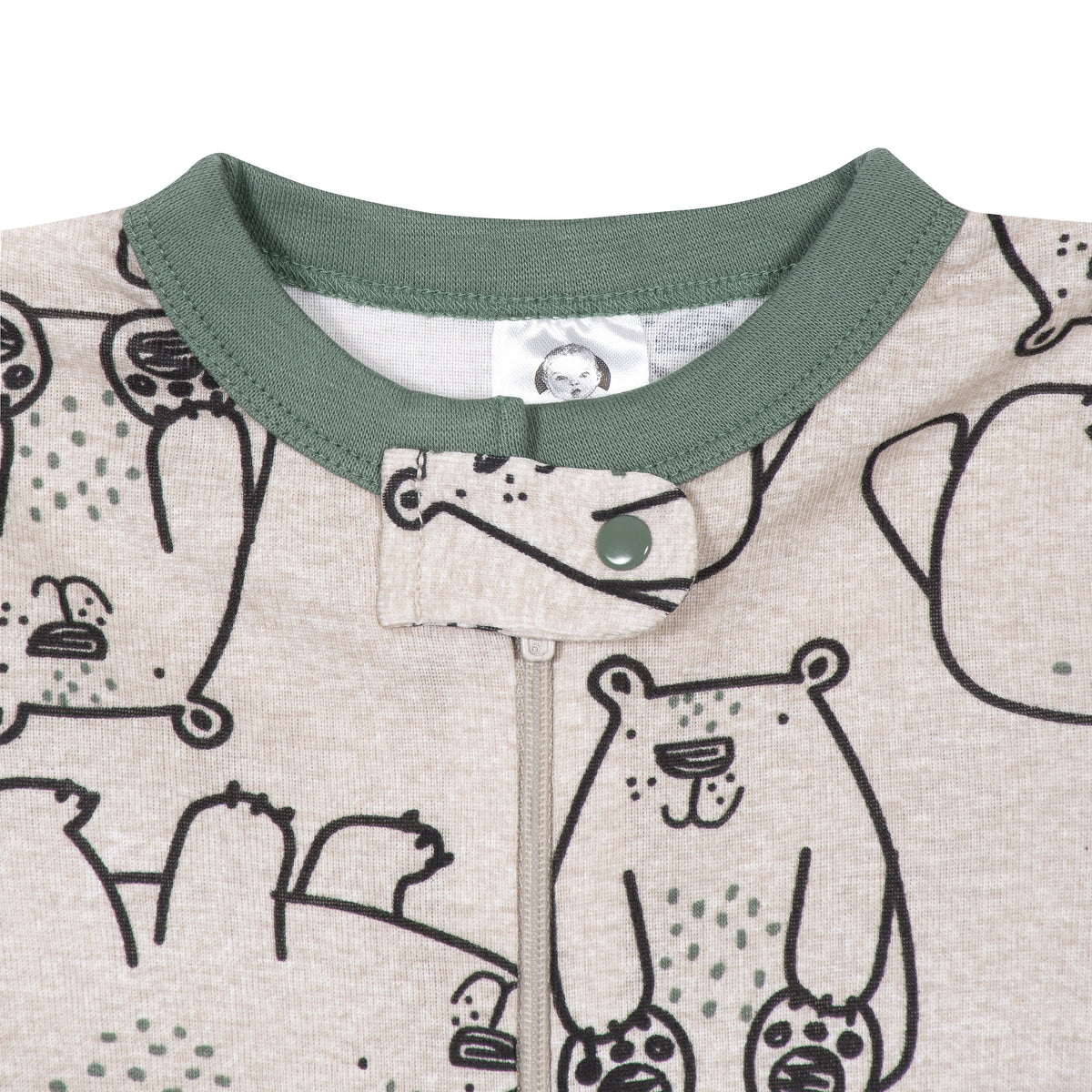 4-Pack Boys Bears & Trucks Snug Fit Footed Cotton Pajamas, view 3