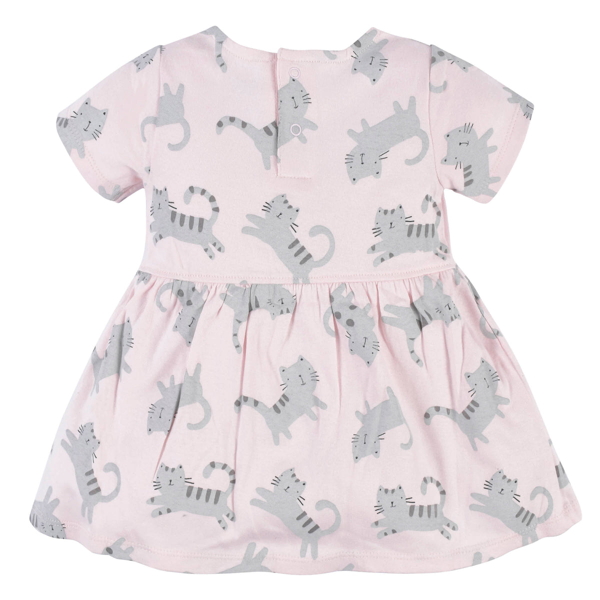 Baby Girls Floral Leopard Dress With Pockets, view 5