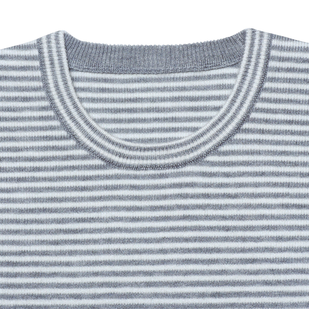 Infant & Toddler Gray Heather Striped Sweater With Pocket, view 3