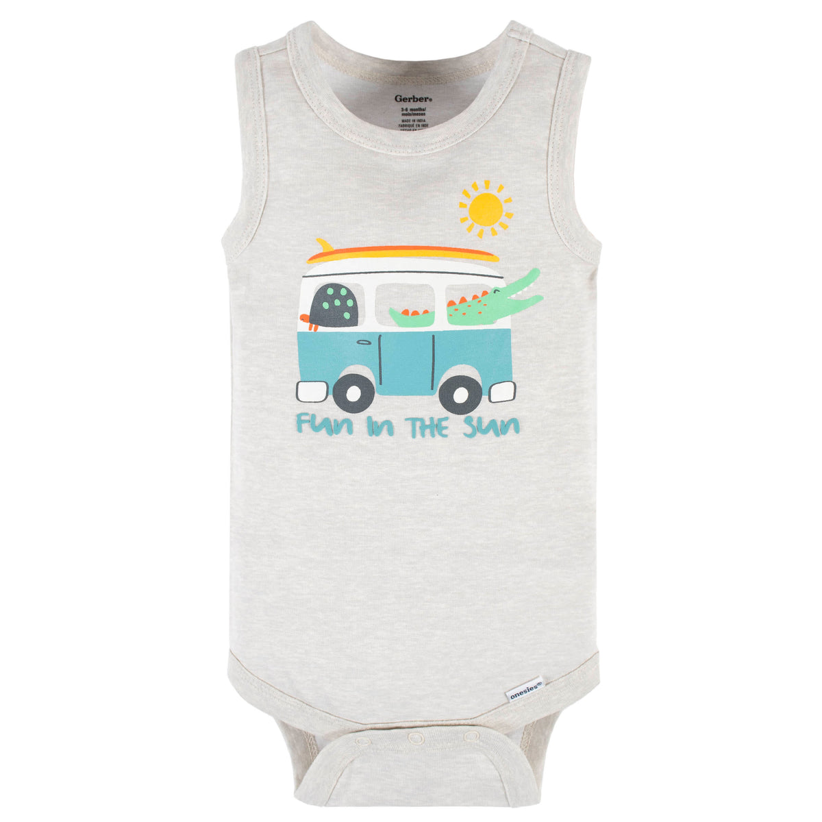 4-Pack Baby Boys Later Gator Tank Onesies Bodysuits, view 4