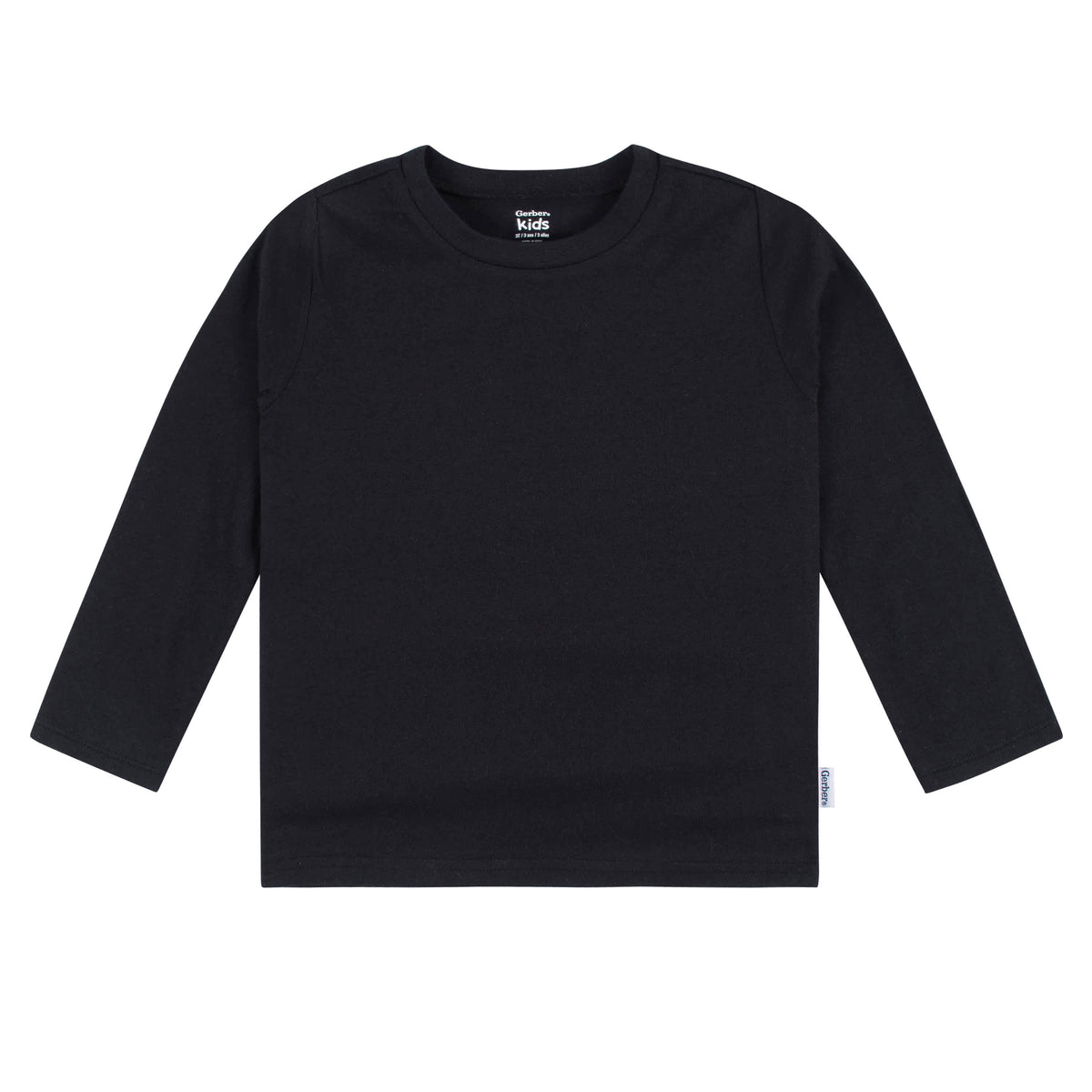 5-Pack Baby & Toddler Black Premium Long Sleeve T-Shirts, view 3
