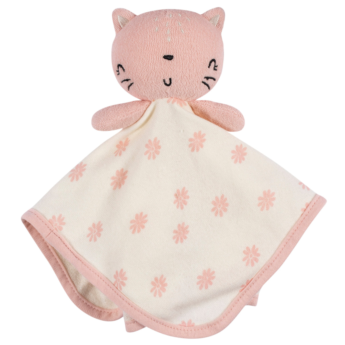 Baby Girls Kitty Floral Washcloth Lovey