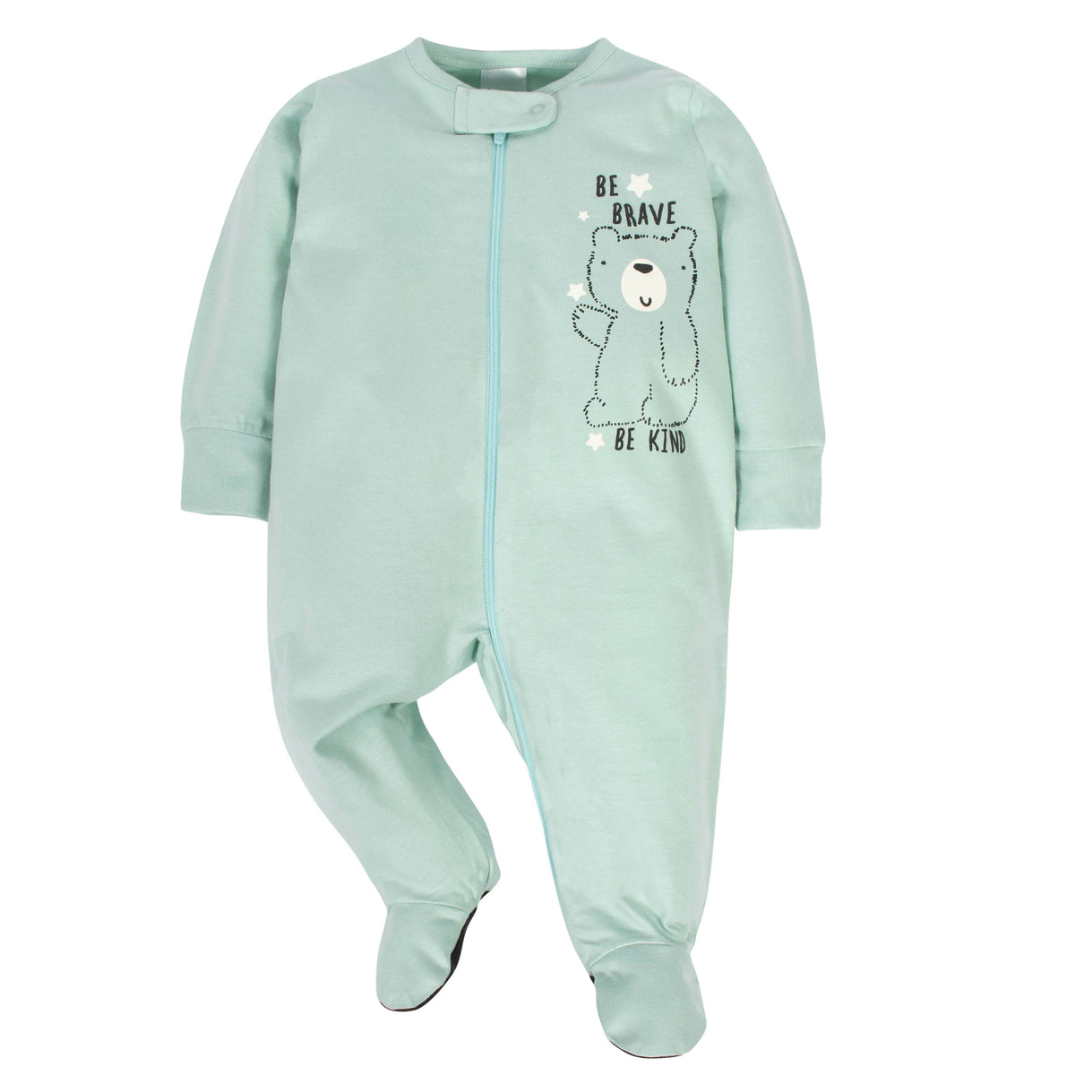 4-Pack Baby Boys Bear Zip Front Sleep ‘n Plays, view 3