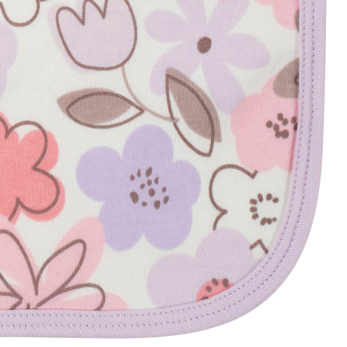 4-Pack Baby Girls Bunny Ballerina Terry Burp Cloths, view 3