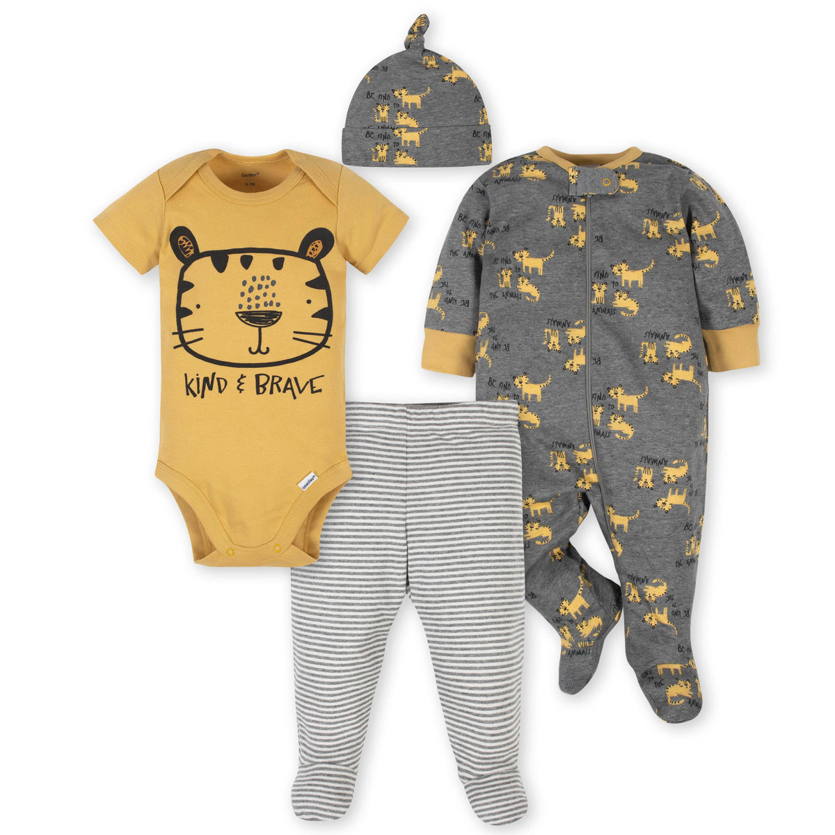 4-Piece Baby Boys Tiger Take-Me-Home Set