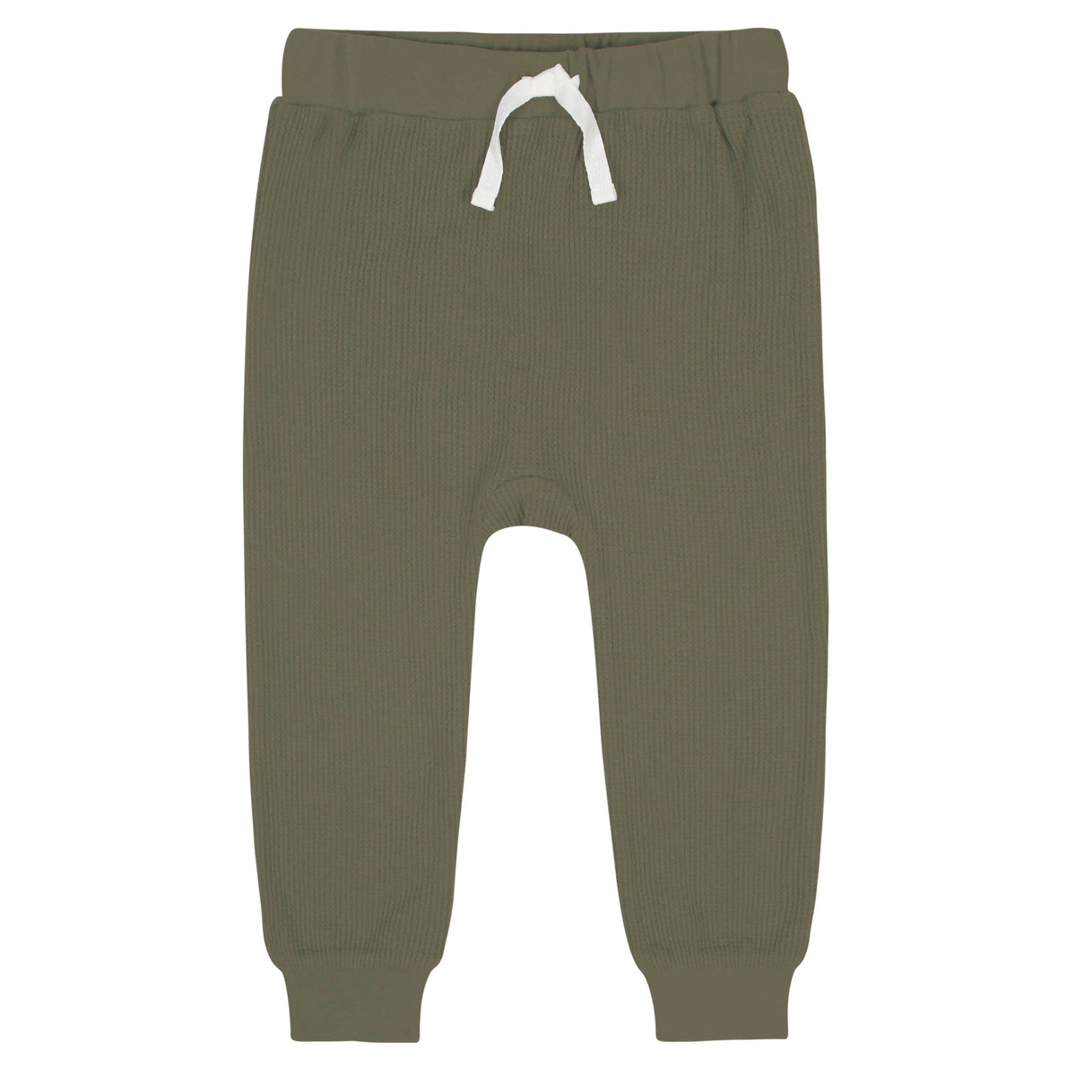 2-Piece Infant & Toddler Boys Sage Green Waffle Hoodie & Jogger Set, view 6