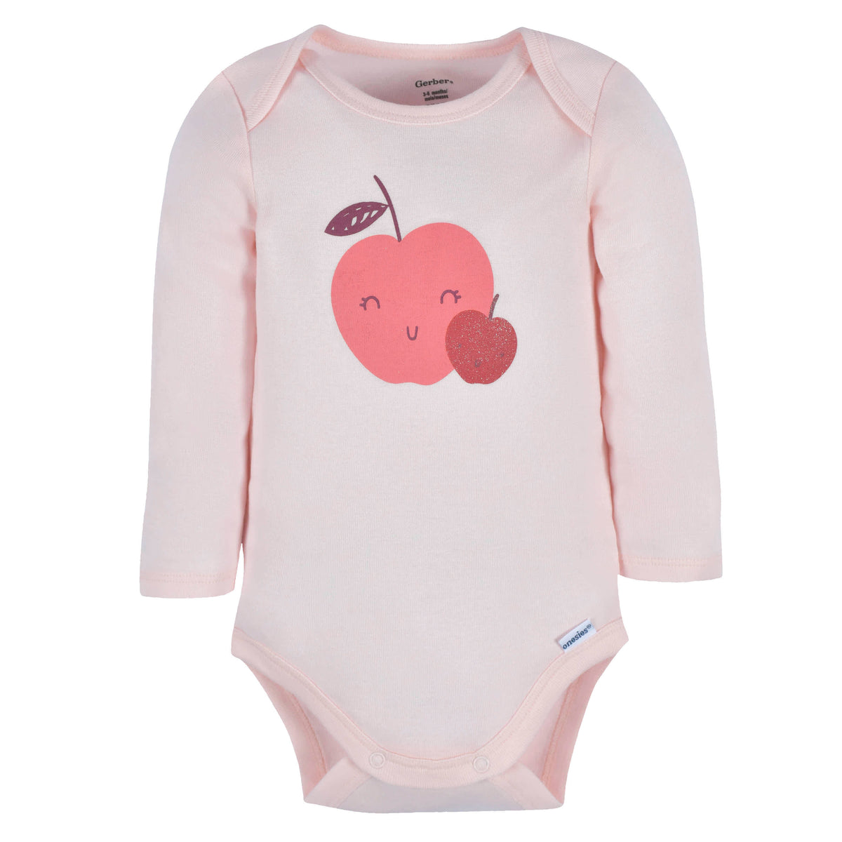 3-Piece Baby Girls Apple Bouquets Onesies Bodysuits and Pants Set, view 4