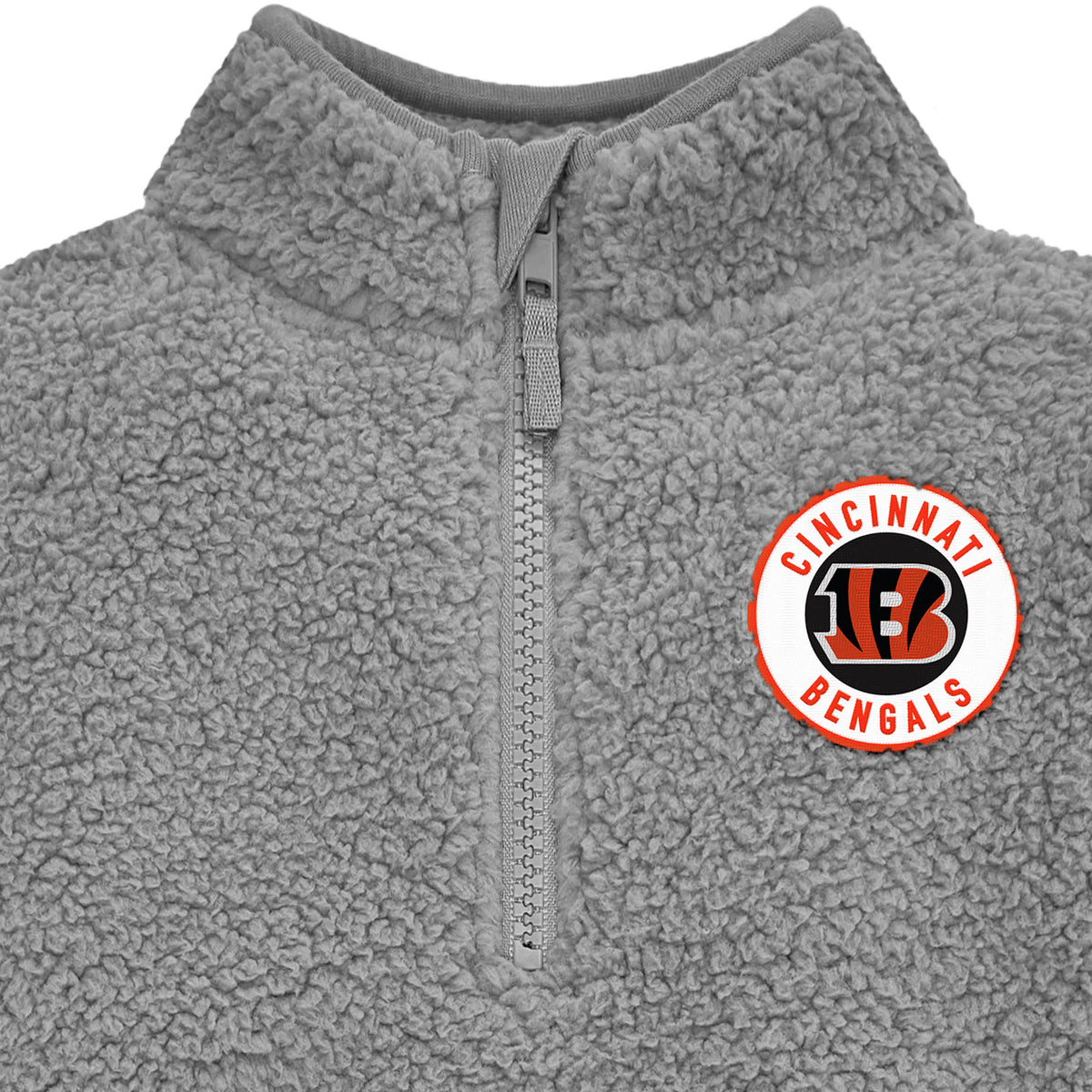 Infant & Toddler Boys Bengals 1/4 Zip Sherpa Top, view 2