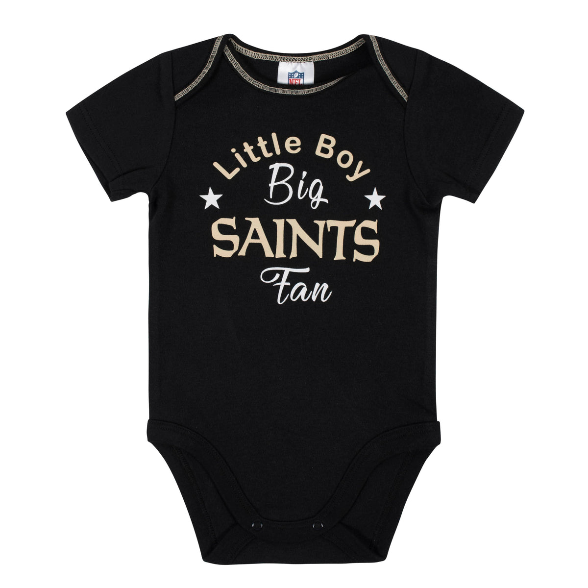 Baby Boys 3-Piece New Orleans Saints Bodysuit, Gown, and Cap Set, view 2