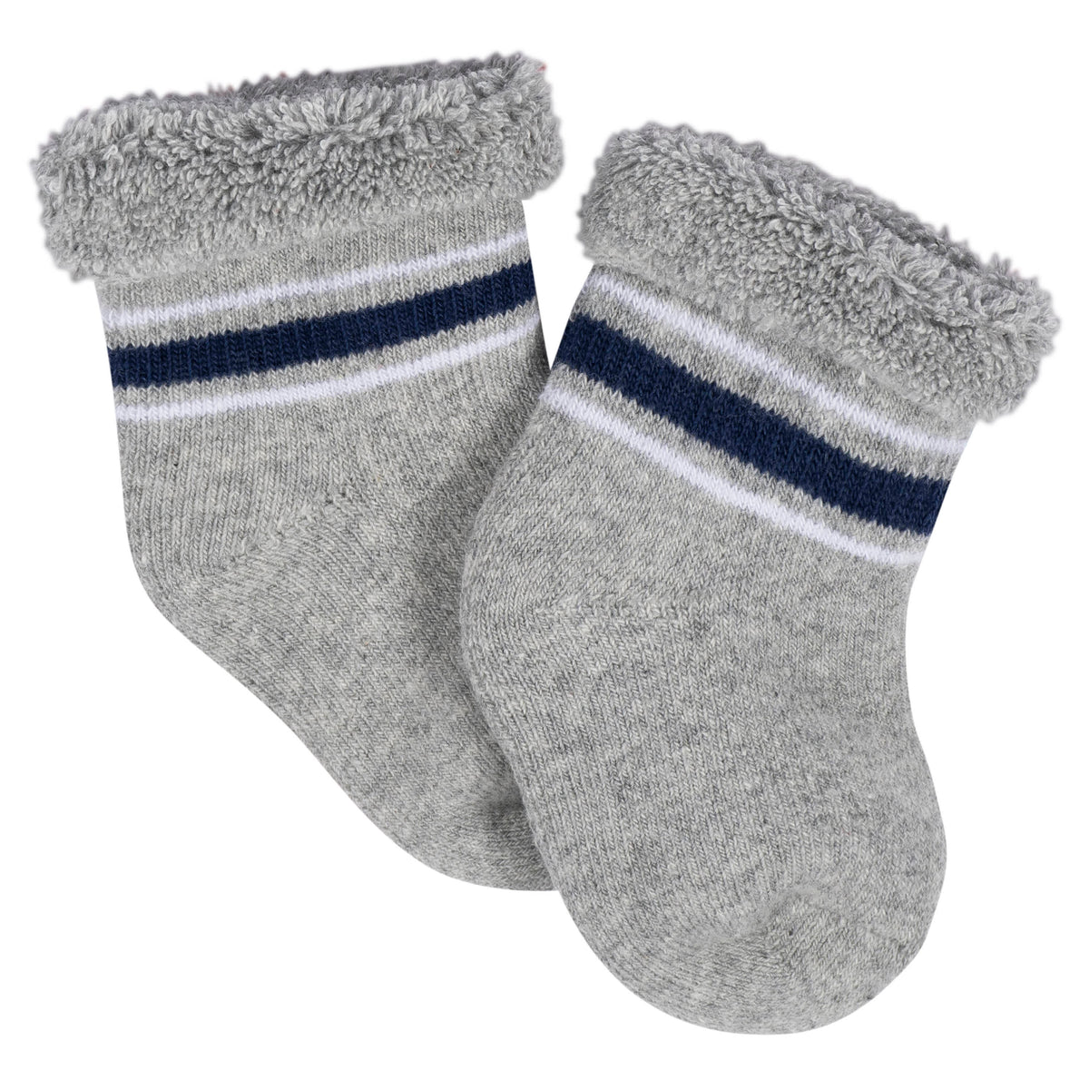 12-Pack Baby Boys All Star Terry Wiggle Proof Socks, view 4