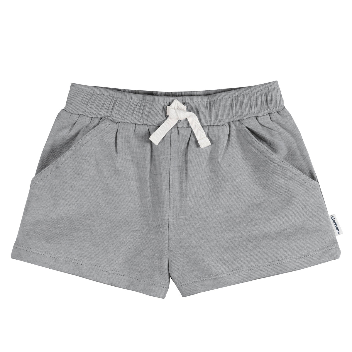 3-Pack Baby & Toddler Girls Grey/Pink/Black Knit Short, view 6