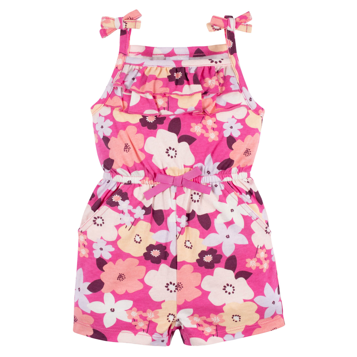 2-Pack Baby & Toddler Girls Cherry Blossom Tank Rompers, view 4