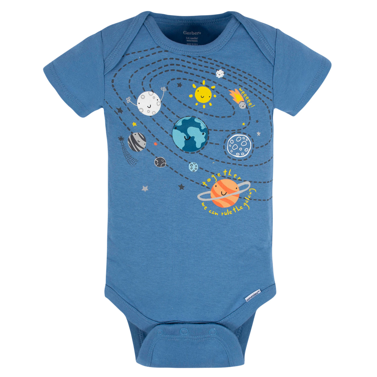 8-Pack Baby Boys Space Explorer Onesies Bodysuits, view 2