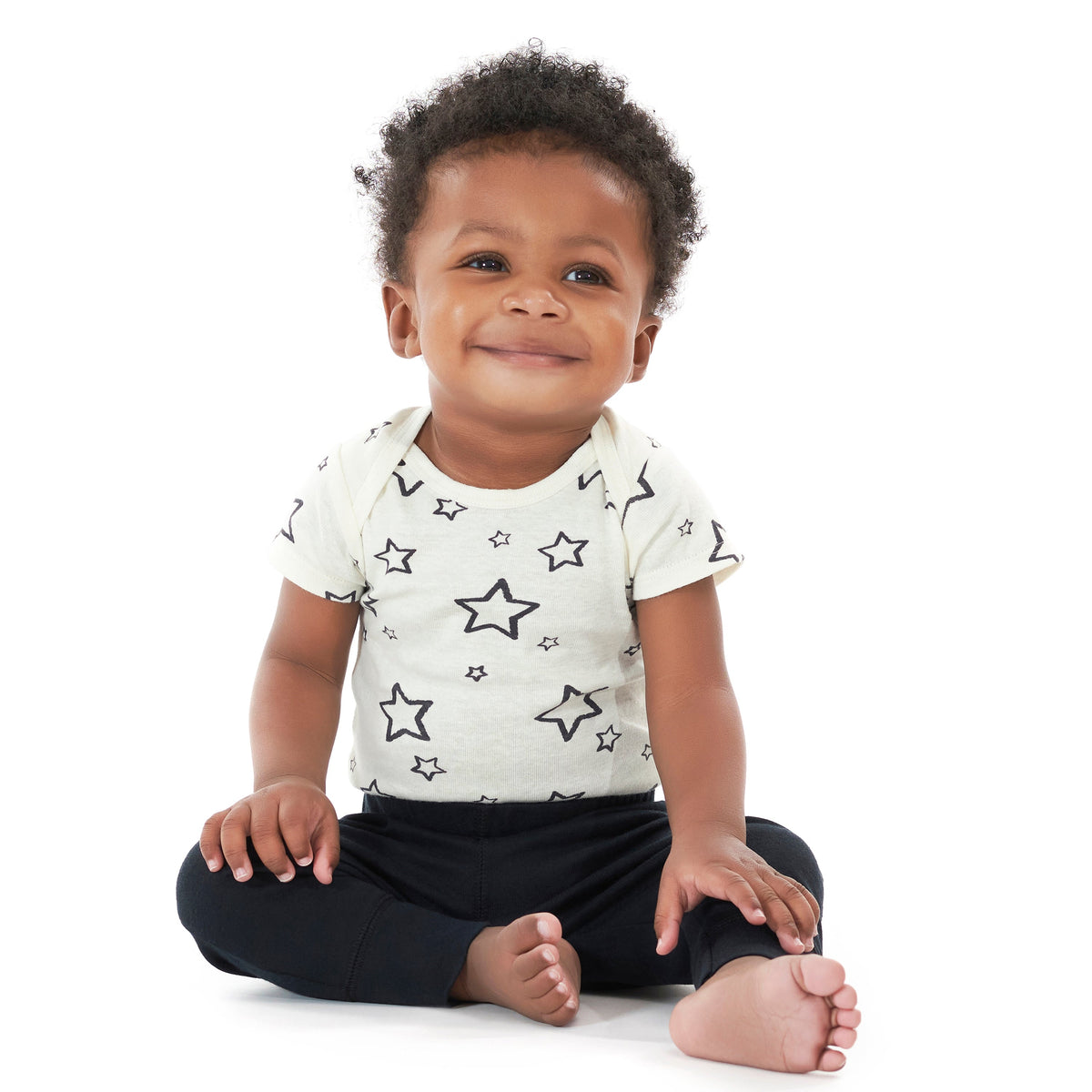 6-Piece Baby Neutral Play Onesies Bodysuits & Pants Set, view 3