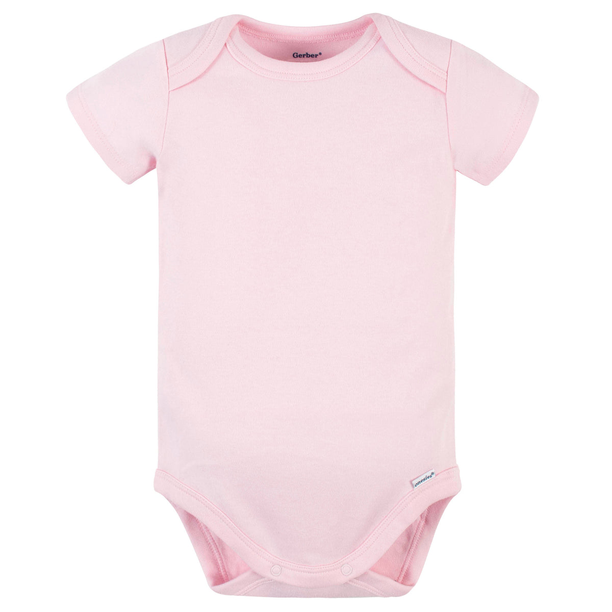 5-Pack Light Pink Premium Short Sleeve Onesies Bodysuits, view 4