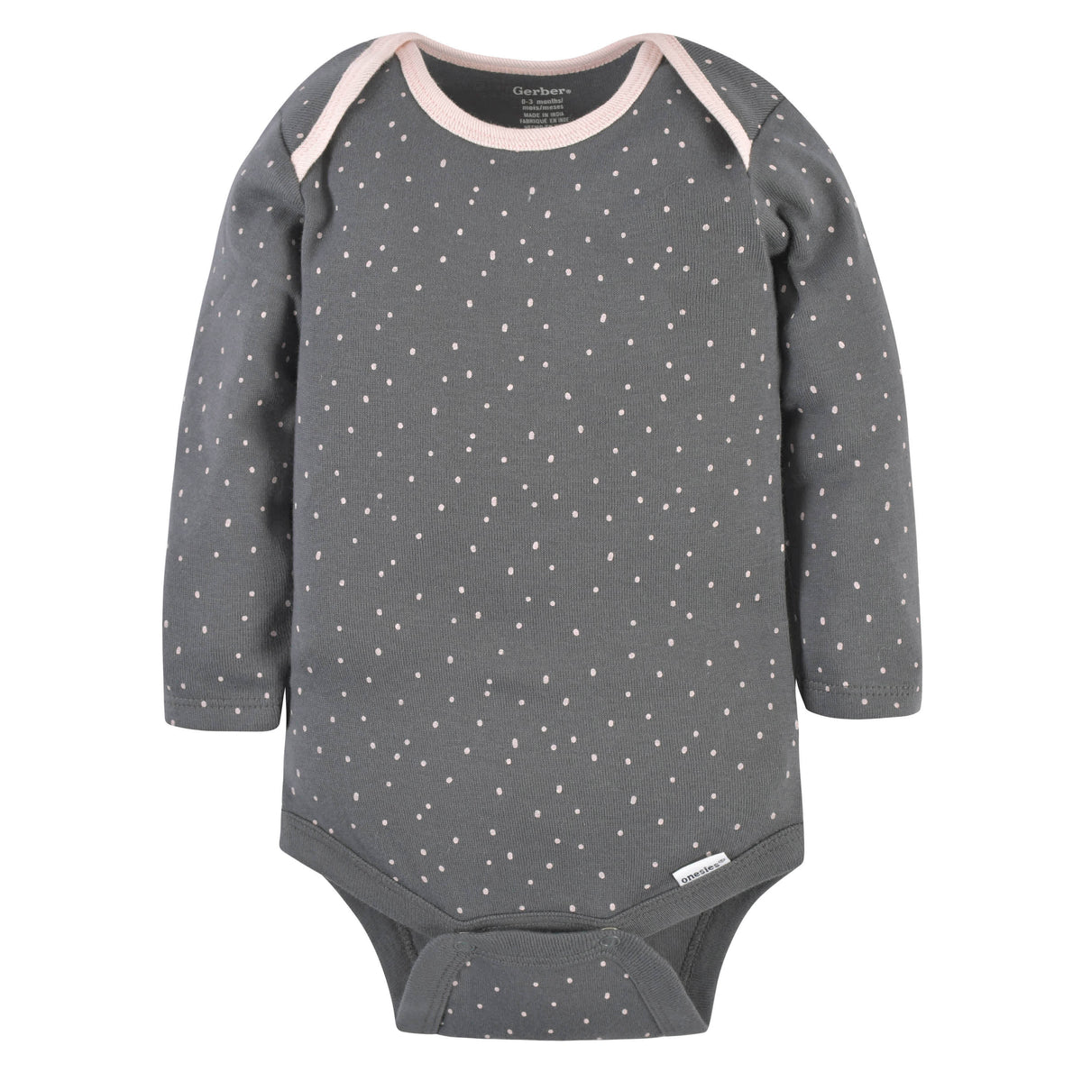 3-Pack Baby Girls Leopard Long Sleeve Onesies Bodysuits, view 3